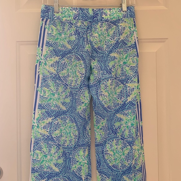 Lilly Pulitzer -Bennet Blue Tropic Like Its Hot Engineered Palazzo Pants - Picture 3 of 4